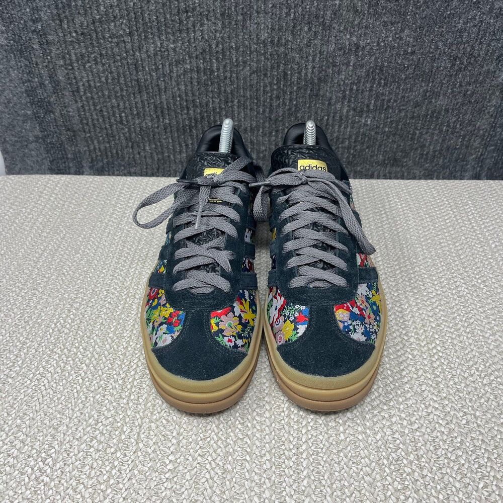 Adidas Gazelle Bold Liberty London Black Gold Floral Platform Women’s 8 JI2572 - Picture 2 of 8